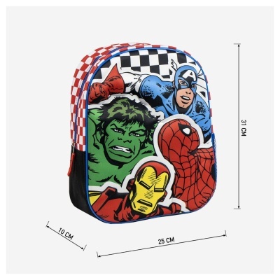 Mochila pré-escolar 3D Avengers Marvel