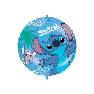 Balão metálico Stitch e Angel