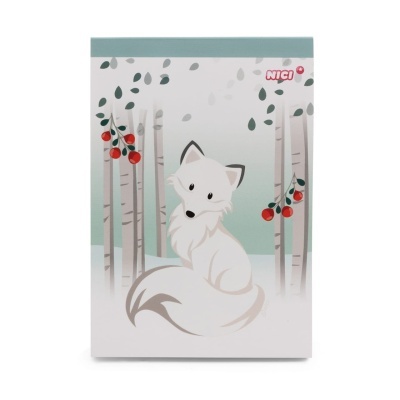 Bloco de notas A6 Raposa Polar Vanja Dreamy Winter | Nici