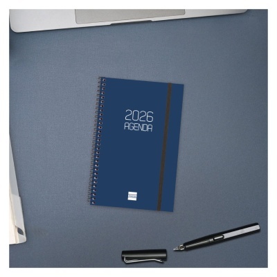 Agenda semanal 2026 Espiral Beta Azul | Finocam