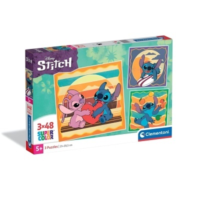 Puzzle Stitch 3x48 peças Supercolor | Clementoni