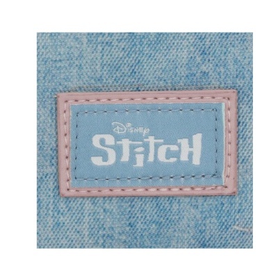 Etiqueta Disney Stitch em tecido azul claro