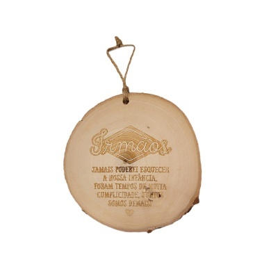 Placa de madeira "Irmãos"
