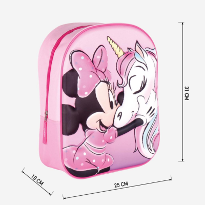 Mochila pré-escolar 3D Minnie Unicórnio