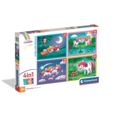 Puzzle Progressivo 4 em 1 Unicórnio | Clementoni