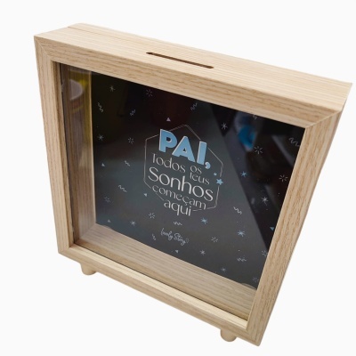 Mealheiro em madeira "Pai" Lovely Story