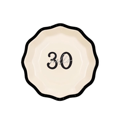 Pratos papel "Hello 30" 18cm