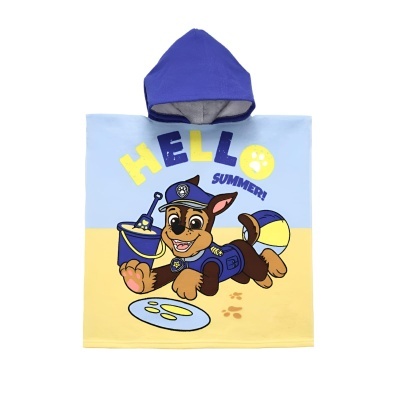 Poncho de praia Patrulha Pata microfibra