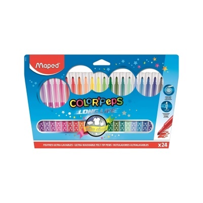 24 Marcadores Color Peps Long Life | Maped