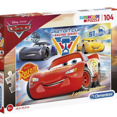 Puzzle Cars Disney 104 peças Clementoni Supercolor