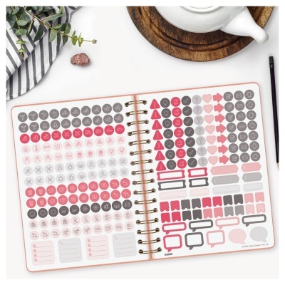 Agenda diária A5 2026 Espiral Alma Coral | Finocam