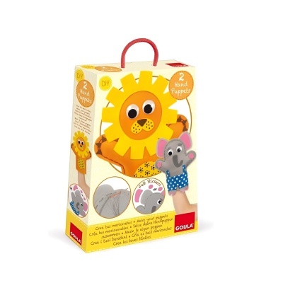 Conjunto 2 Fantoches Elefante e Leão Goula