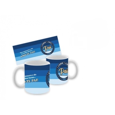 Caneca cerâmica "Pai, o Homem, o Mito, a Lenda"