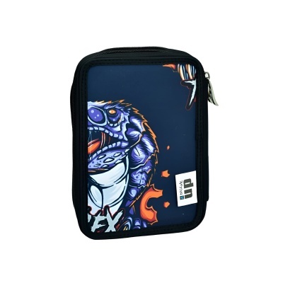 Estojo duplo com material T-Rex