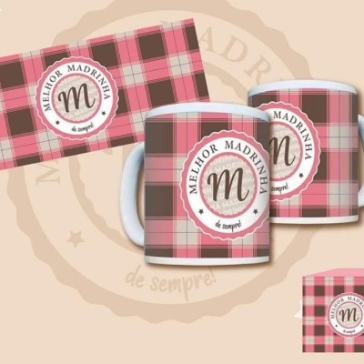 Caneca cerâmica "Melhor Madrinha de sempre"