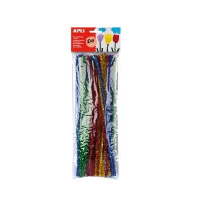Kit 50 Arames de Chenille Cores Brilhantes Metalizadas | Apli