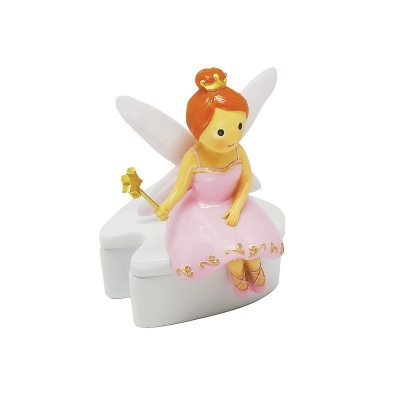 Fada dos dentes sentada rosa | Little Drops of Water