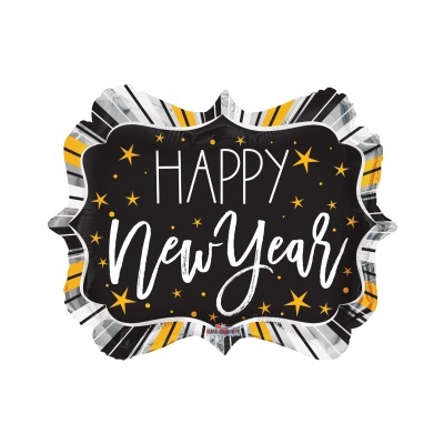 Balão metálico "Happy New Year" 18"