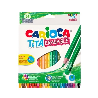 24 Lápis de Cor Apagáveis | Carioca 24 Lápis de Cor Apagáveis | Carioca