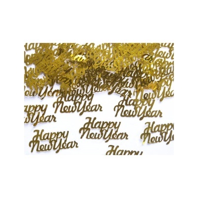 Confettis Happy New Year dourados