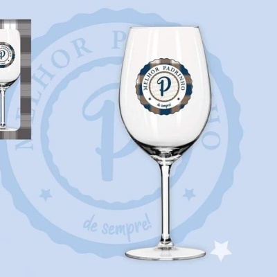 Copo vinho "Melhor Padrinho de sempre"