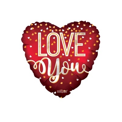 Balão Foil Coração Vermelho "Love You"