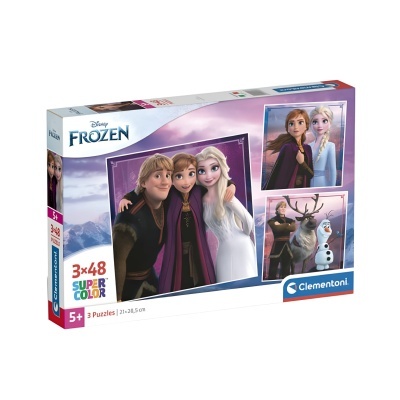 Puzzle Frozen 3x48 peças Supercolor | Clementoni