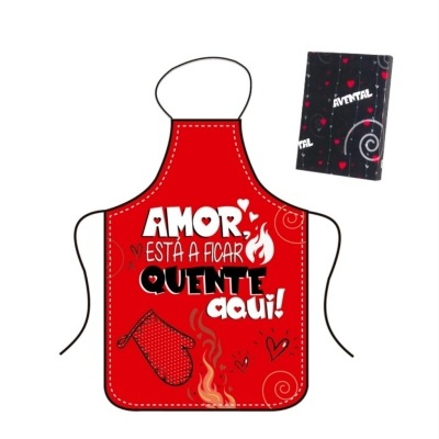 Avental vermelho "Amor"