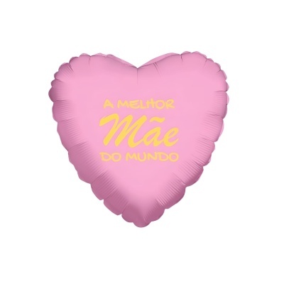 Balão Metálico Coração "A Melhor Mãe do Mundo!" 45cm