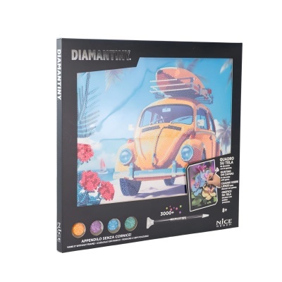 Pinta com Diamantes Carro Amarelo