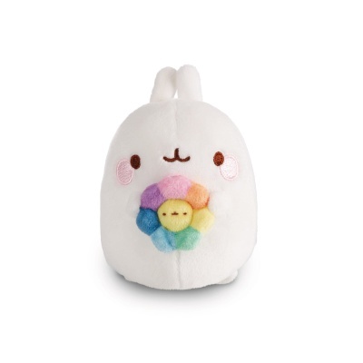 Peluche Molang com flor arco-íris | Nici