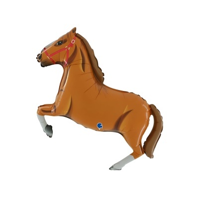 Balão metálico Cavalo Castanho