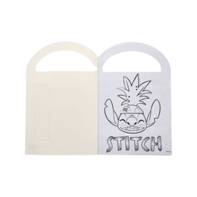 Mini Livro de atividades/colorir + 3 Lápis de Cera Stitch