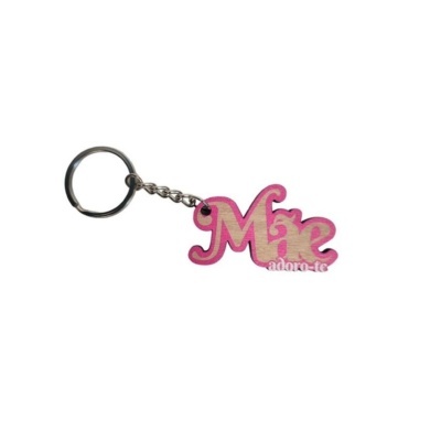 Porta-chaves Madeira "Mãe Adoro-te"