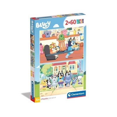 Puzzle Bluey 2x60 peças Supercolor | Clementoni
