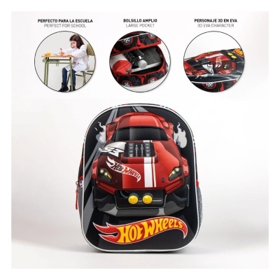 Mochila pré-escolar 3D Hot Wheels