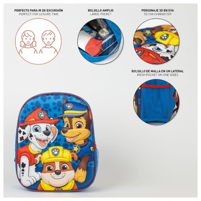 Mochila pré-escolar 3D Patrulha Pata
