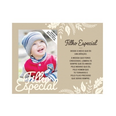 Moldura de madeira "Filho Especial" | H&H