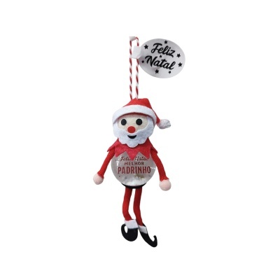 Boneco globo de neve Natal "Melhor Padrinho"