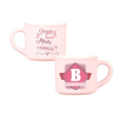Chávena café aveludada Rosa "B"