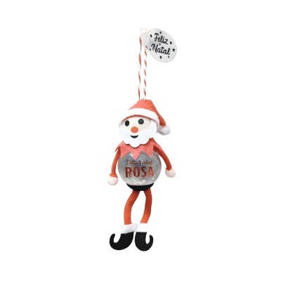 Boneco globo de neve Natal "Rosa"