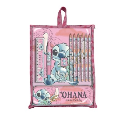 Conjunto de papelaria Stitch
