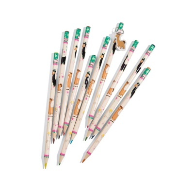 Conjunto de lápis de cor Nici Lhamas com 10 cores | Nici