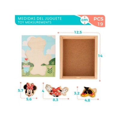 Brinquedos de madeira Disney com medidas em cm