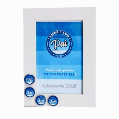 Moldura em madeira "Pai, o Homem, o Mito, a Lenda"