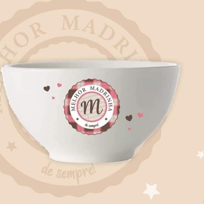 Taça cerâmica "Melhor Madrinha de sempre"