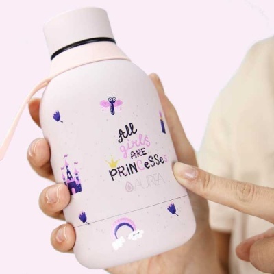 Garrafa térmica Pink Princess 350ml | Aurea