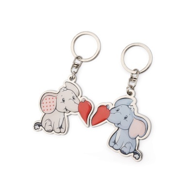 Conjunto 2 porta-chaves em metal  Elefante Love | Nici