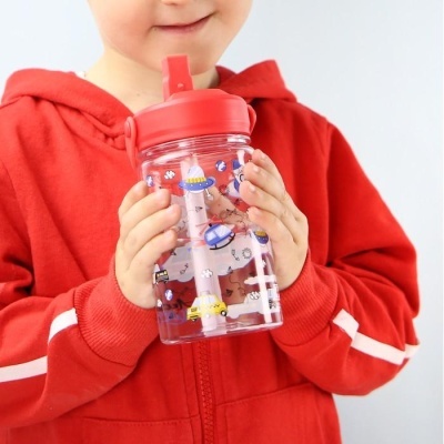 Garrafa Tritan com Palhinha Veículos  350ml | Aurea