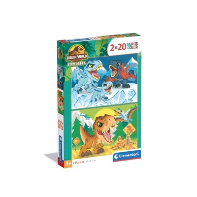 Puzzle Jurassic World  2x20 peças | Clementoni